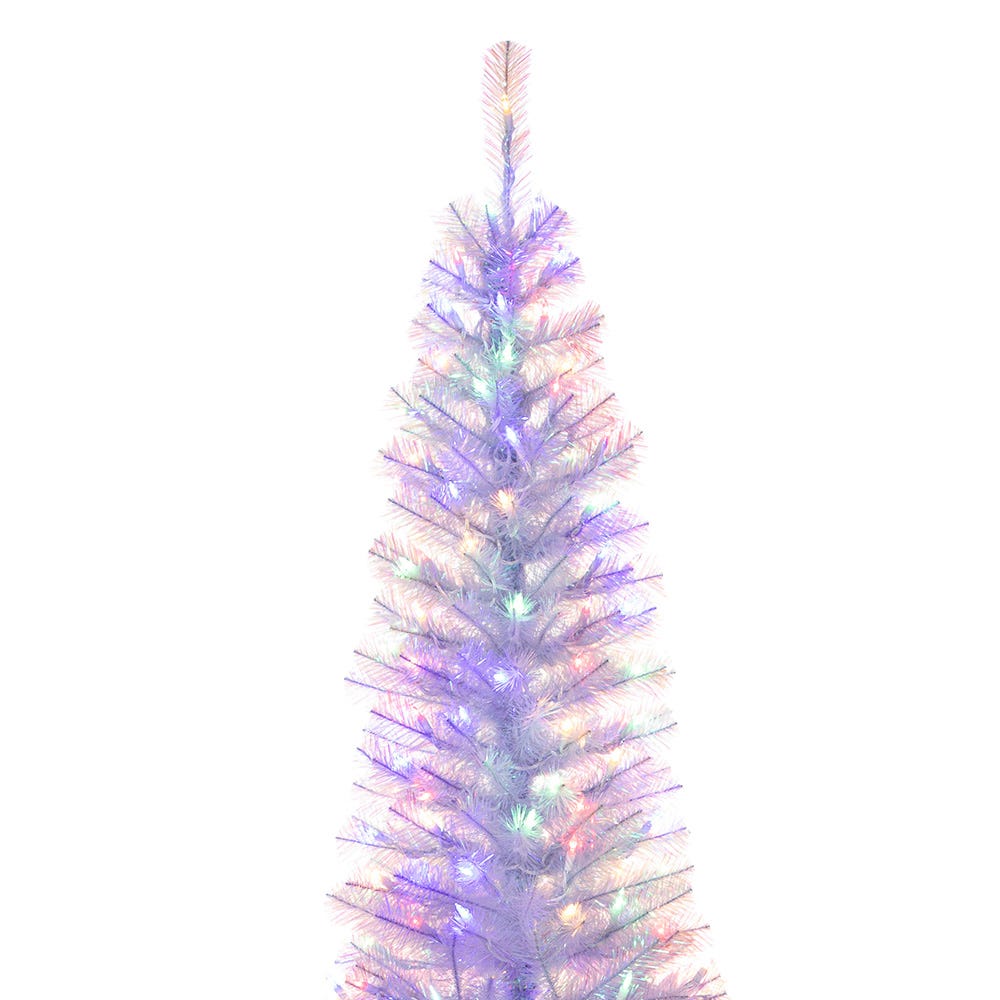 Kurt Adler 7-Foot Color Changing LED Iridescent Slim Winchester Tree